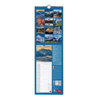 Calendrier Slim 2027 Montagnes Sommets Montagneux