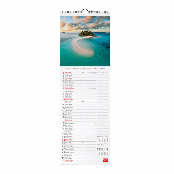 Calendrier Slim 2027 Bord de Mer Calendrier Slim 2027 Bord de Mer