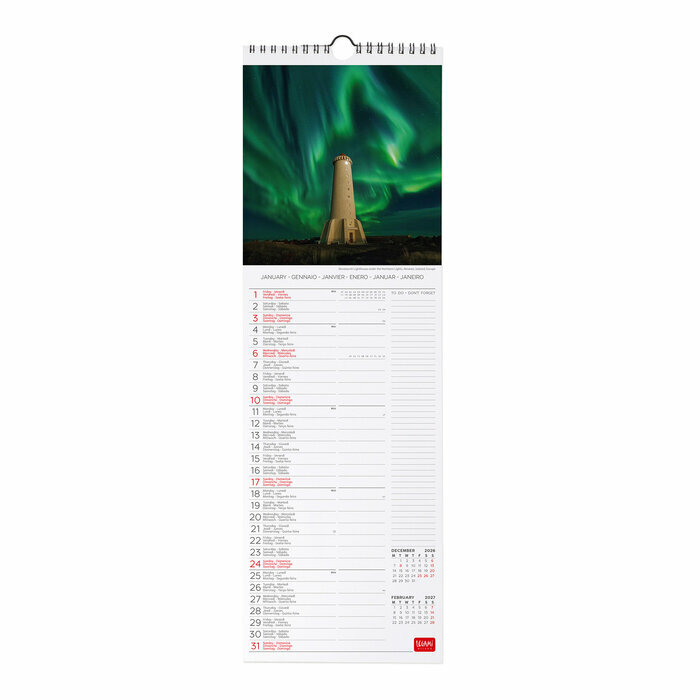 Calendrier Slim 2027 Phares du Monde Calendrier Slim 2027 Phares du Monde