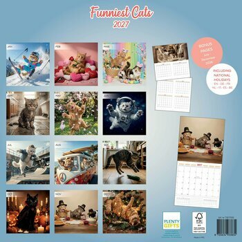 Calendrier 2027 Chats Humour Fun Studio