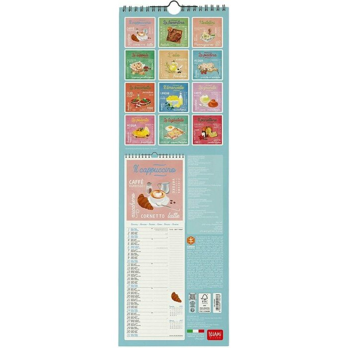 Calendrier Slim 2027 Gastronomie Italienne Dolce Vita Calendrier Slim Cuisine 2027 Gastronomie Italienne Dolce Vita