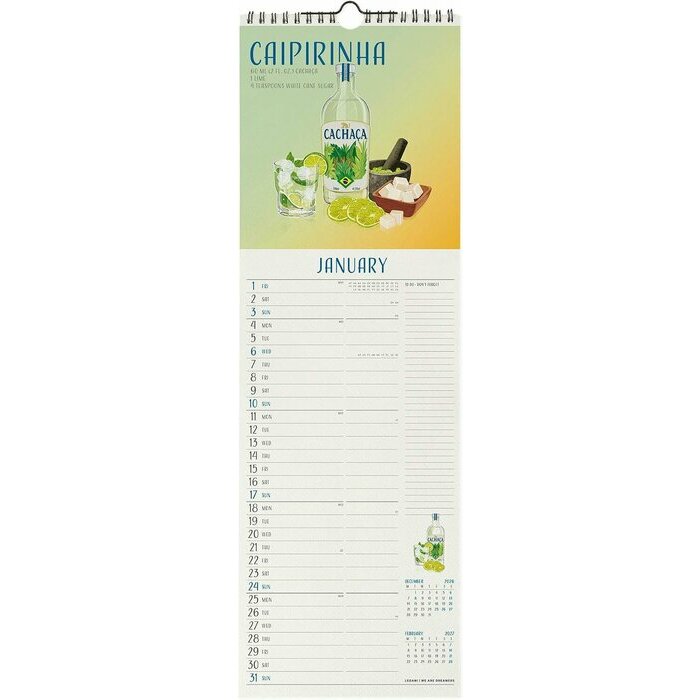 Calendrier Slim 2027 Tchin ! Cocktails Apéro Calendrier Slim 2027 Tchin ! Cocktails Apéro