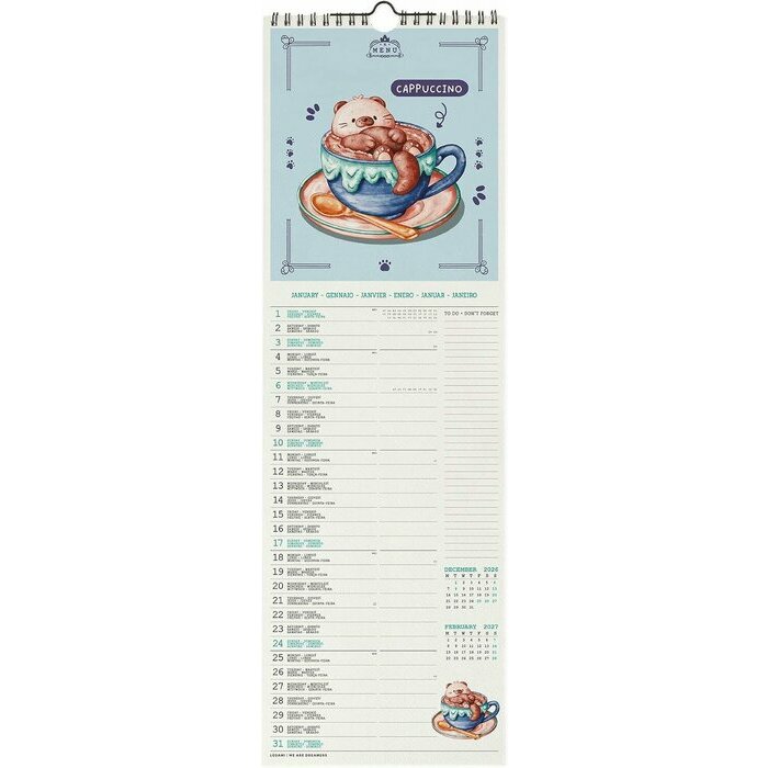 Calendrier Slim Cuisine Kawaii 2027 Gourmandises Desserts Animaux Calendrier Slim 2027 Cuisine Kawaii 2027 Gourmandises Desserts Animaux