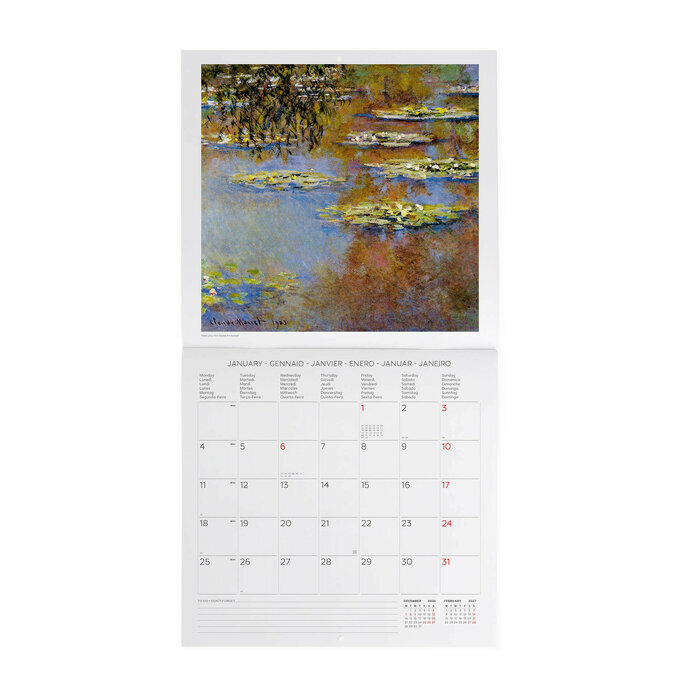 Mini Calendrier 2027 Claude Monet Impressionniste