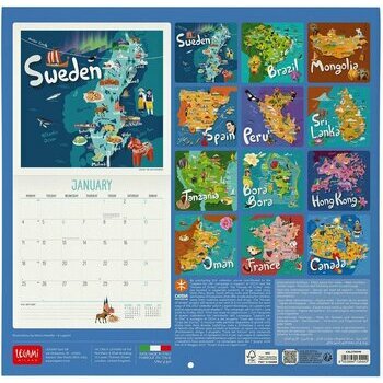 Mini Calendrier 2027 Voyage autour du Monde