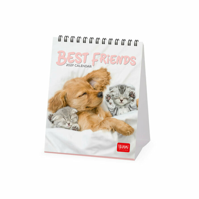 Calendrier Chevalet Bureau 2027 Animaux Amis