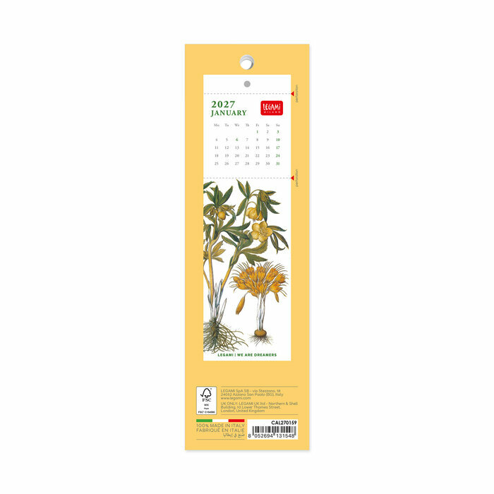 Calendrier Marque Page 2027 Herbiers Dessins 