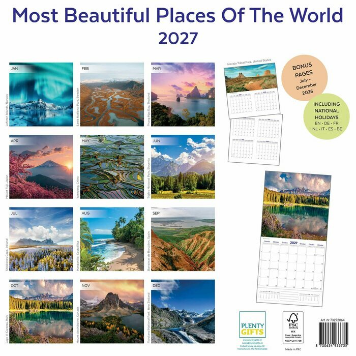 Calendrier 2027 Plus Beaux Endroits du Monde Calendrier 2027 Plus Beaux Endroits Europe