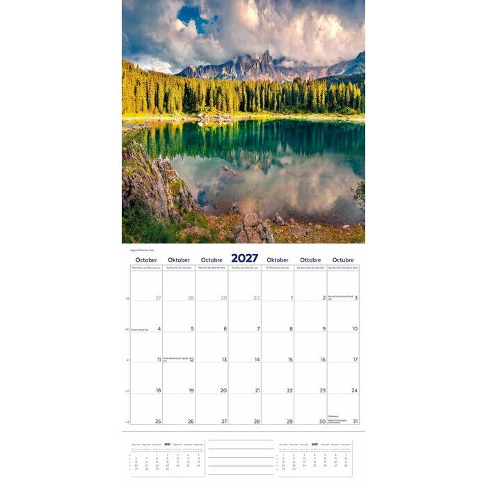 Calendrier 2027 Plus Beaux Endroits du Monde Calendrier 2027 Plus Beaux Endroits