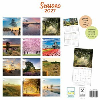 Calendrier 2027 Saison Et&eacute; Hiver Automne Printemps