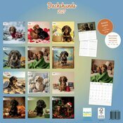 Calendrier 2027 Teckels Fun Studio Calendrier papier Mural 2027 Teckels Fun Studio