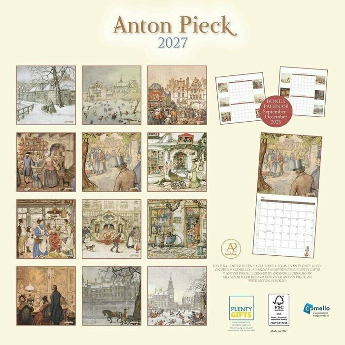Calendrier 2027 Art Anton Pieck Villages
