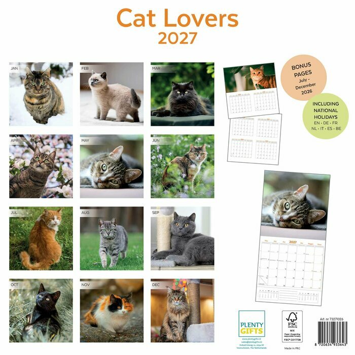 Calendrier 2027 Amour des Chats Passion Calendrier Papier 2027 Amour des Chats Passion
