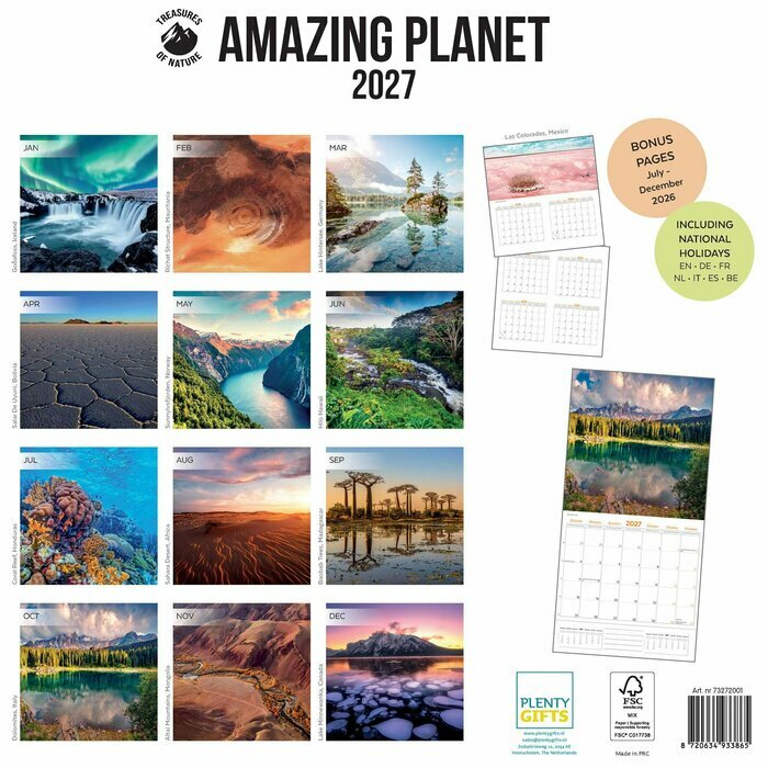 Calendrier papier 2027 Plan�te Etonnante WWF