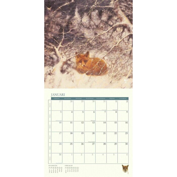 Calendrier 2027 Rien Poortvliet Nature Animaux Chasse