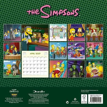 Calendrier 2027 Simpsons Dessin Anim&eacute;
