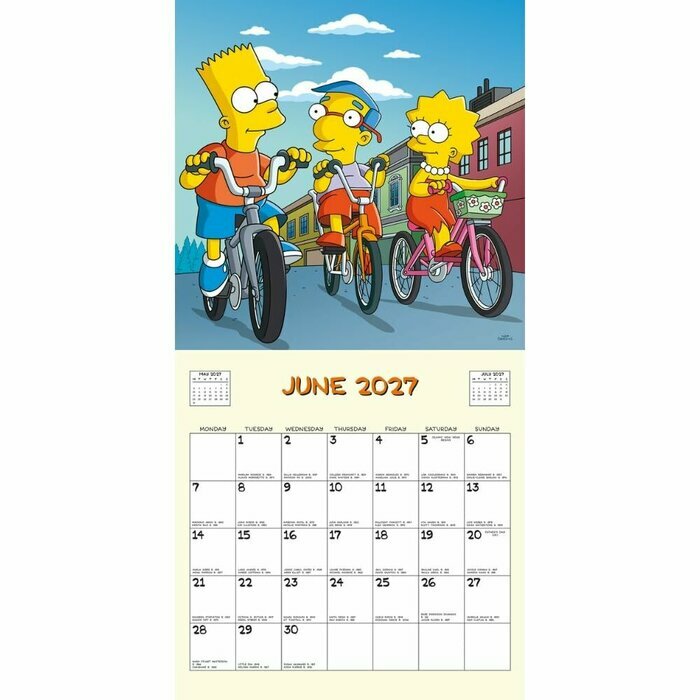 Calendrier 2027 Simpsons Dessin Animé Calendrier 2027 Simpsons Dessin Animé