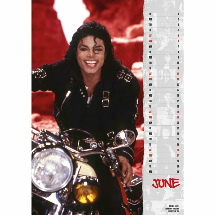 Calendrier Spirale 2027 Michael Jackson Pop Format A3 Calendrier Spirale 2027 Michael Jackson Pop Format A3