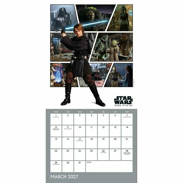 Calendrier 2027 Star Wars Classique Retro Calendrier 2027 Star Wars Classique Retro