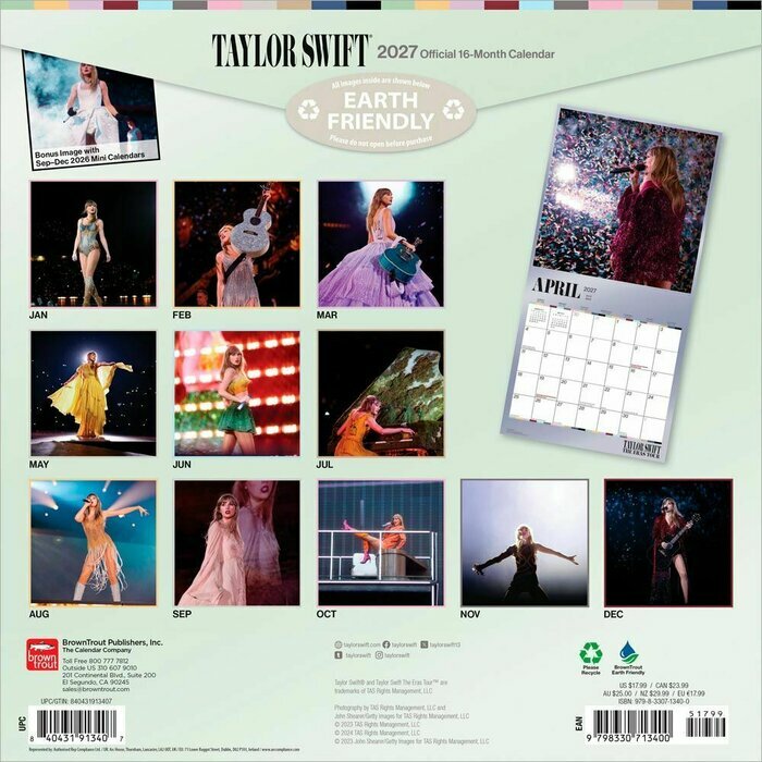 Calendrier 2027 Chanteuse Taylor Swift Calendrier 2027 Chanteuse Taylor Swift