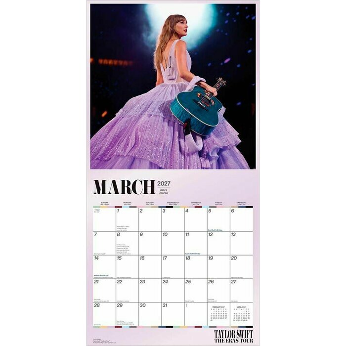 Calendrier 2027 Chanteuse Taylor Swift Calendrier mural 2027 Chanteuse Taylor Swift