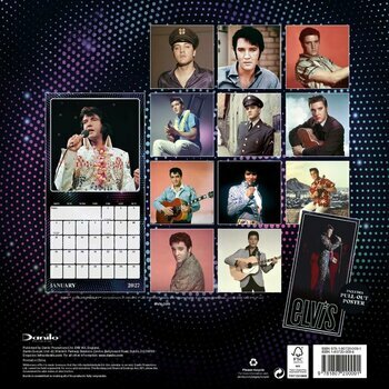 Calendrier 2027 Ic&ocirc;ne Rock Elvis Presley