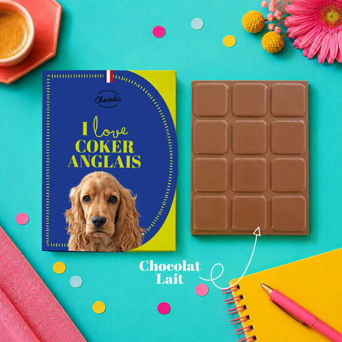 tablette chocolat cocker anglais